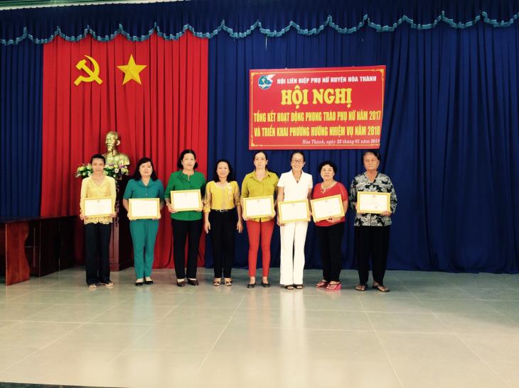 Hội LHPN huyện Hòa Thành: tổ chức Hội nghị tổng kết hoạt động phong trào phụ nữ năm 2017 và triển khai phương hướng, nhiệm vụ năm 2018