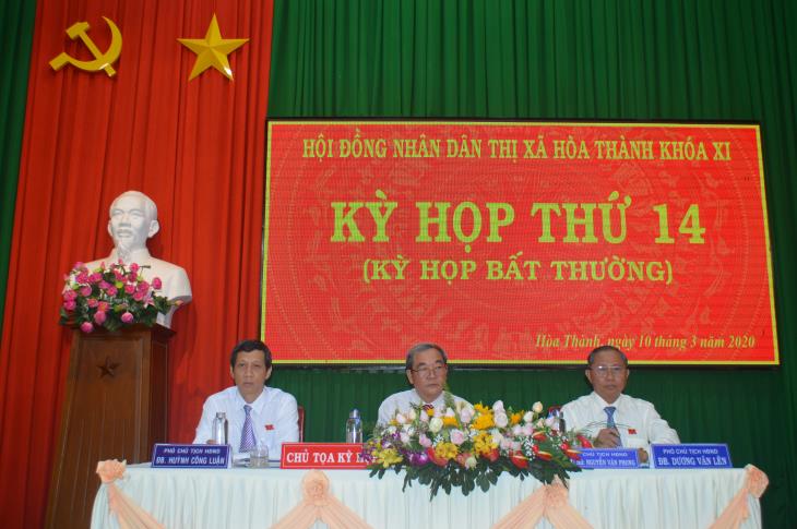 HĐND thị xã Hòa Thành tổ chức Kỳ họp lần thứ 14 (kỳ họp bất thường)