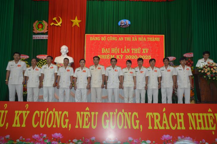 Đảng bộ Công an thị xã Hòa Thành tổ chức thành công đại hội điểm nhiệm kỳ 2020 -2025