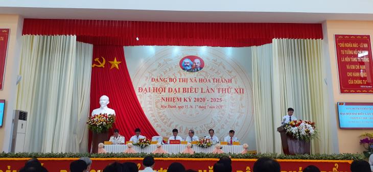 Đảng bộ thị xã Hòa Thành khai mạc Đại hội Đại biểu lần thứ XII, nhiệm kỳ 2020-2025