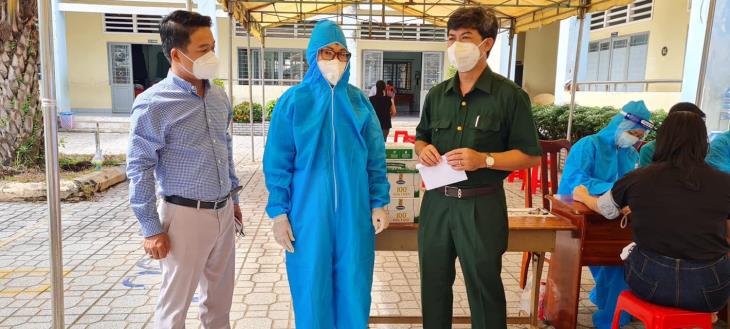 Long Thành Nam thực hiện công tác tiêm vaccine  phòng Covid -19 trên địa bàn