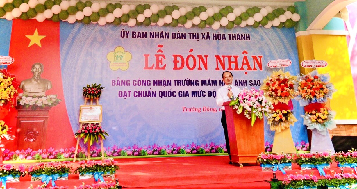 Ông Nguyễn Đức Hảo - Phó Chủ tịch UBND thị xã Hòa Thành phát biểu chỉ đạo