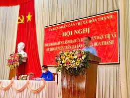 Chuẩn bị đối thoại của Chủ tịch UBND thị xã Hòa Thành với thanh niên