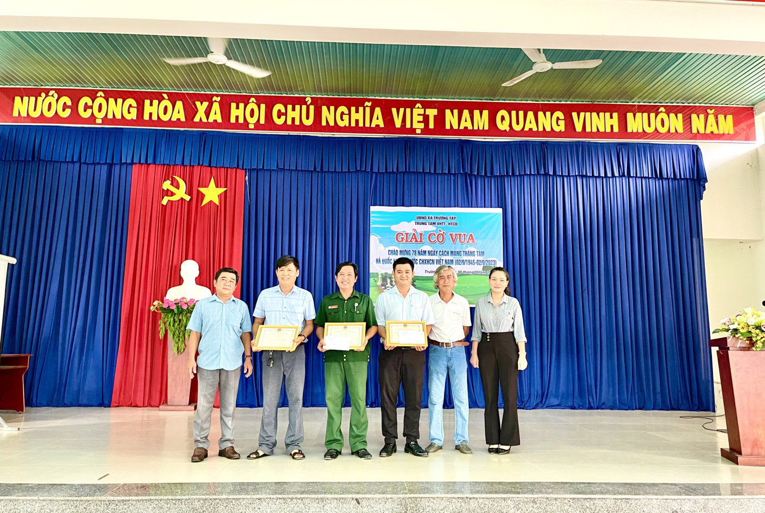 Xã Trường Tây tổ chức giải Cờ vua chào mừng kỷ niệm 78 năm ngày Quốc khánh nước CHXHCN Việt Nam (02/9/1945-02/9/2023)