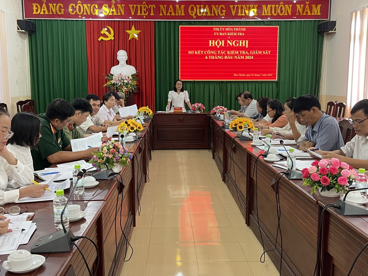 UBKT Thị ủy Hòa Thành: Sơ kết công tác kiểm tra, giám sát,  thi hành kỷ luật trong Đảng 6 tháng đầu năm 2024